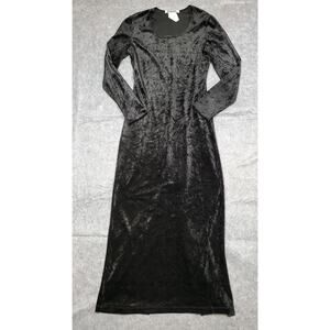 Vintage Brentwood Dress Womens Medium Maxi Velvet Whimsigoth Fairy Holiday Black